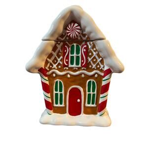 Ceramic Gingerbread House Cookie Candy Jar by Teleflora